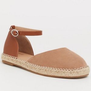 Torrid Espadrille D’Orsay Ankle Strap Flats Brown